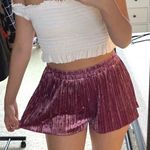 pink velvet pull on shorts Photo 0