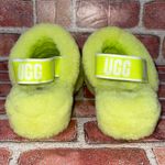 UGG Pre-Owned  Fluff Yeah Slingback Slide Sandal Neon Green Size 8 1095119 Photo 5