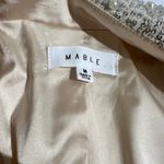 MABLE Sparkly Embellished Pearl Sequin Double Breasted Blazer Jacket Size M White Size M Photo 4