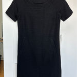 BRASS Clothing Women's Dress The A Line Black Short Sleeve Ponte Knit Pockets XS Photo 0