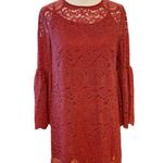 Altar'd State  Burnt Orange Lace Bell Sleeve Dress Women's M Party Cocktail Photo 2