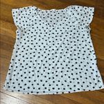 Shade Clothing White/Black Polka Dot Blouse, Large Black Photo 0