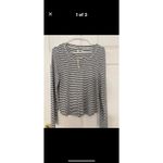 Madewell NWT  ‎ Sound Ribbed Crewneck Tee in Kramer Stripe- L Photo 2