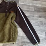 Simply Southern Black and Olive Sherpa Pullover Photo 6