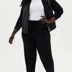 Torrid SLIM TAPER STUDIO LUXE PONTE HIGH-RISE TIE-FRONT PANT Photo 0