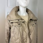 BCBG MaxAzria Cozy Beige Quilted Kelly Anorak Jacket Size Small Photo 6