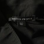 Boston Proper L Black - Tropical Floral Print Zip Up Lightweight Bomber Jacket Photo 3