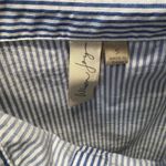 Allison Joy  Blue White Striped Off-Shoulder Fitted Work Blouse size Small Photo 5