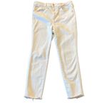 Free People We The Free  white high rise raw hem skinny jeans size 31 Photo 2