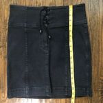 Free People FP Modern Femme Corset Lace Up Mini Black Denim Jean Skirt 6 Photo 7