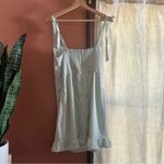 Abercrombie & Fitch  Tie Sleeve Ruffle Mini Dress Mint Pastel Light Green‎ Size M Photo 5