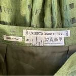 Vintage Umberto Ginocchietti Green Linen Mesh Circle Skirt EU 40 26" US 4 Photo 6