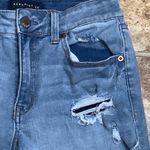 Aeropostale Medium Washed MidRise 3” Inseam Ripped Cuffed Hem Jean Short 2 Photo 1