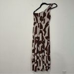 Abel the label  Chocolate Brown White One Shoulder Maxi Dress XS Photo 2