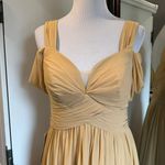 Azazie Gold Lianne Custom Size Dress Photo 1