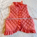 Clare V. Coral Pink Quilted Puffer Vest M/L Ruffle Size M Photo 4