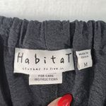 Habitat Medium Pull-On Bubble Gauze Pants Straight Wide High Rise Pockets Black Photo 6