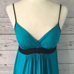 Guess turquoise blue sundress medium rayon smocked spaghetti strap babydoll mini Photo 5