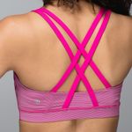 Lululemon | Energy Athletic Sports Bra Wee Stripe Jewelled Magenta Size 8 Photo 1