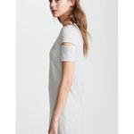 Helmut Lang  Slash sleeve wide rib knit cotton jersey T-shirt mini dress size XS Photo 17