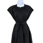 Deluc Cancela Poplin Sleeveless Shirt Dress Black Cotton Dress Size XS Photo 1