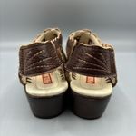 Pikolinos Women’s Romana‎ Shoes Sz 36 Brown Leather Flower Cutout Slingback Photo 3