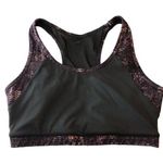 Gaiam Sports Bra Mesh Keyhole Removable Cups Purple Black L Photo 0