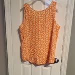 Faded Glory  Vibrant Orange and White Blouse Photo 3