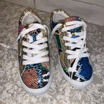 These Three Boutique Colorful Snakeskin Fashion Star Sneakers  Photo 0