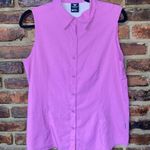White Sierra  Violet Purple Gobi Desert Sleeveless Button Up Shirt Size Medium Photo 0