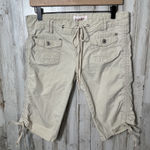 Vtg Y2K Angels Khaki Cargo Bermuda Shorts Tan Pockets Womens Size‎ 11/Medium Photo 0