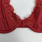 Aerie  Happy Size 32A Bra Very Sexy Lined Demi Push Up Underwire Red Lace Plunge Photo 2