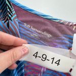 Soft Surroundings  Dress Womens Large Blue Anya Ombré Palms Maxi Coastal Tropical Photo 3