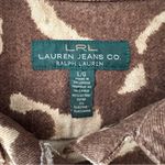 Lauren Jeans Co. Brown & Tan Animal Print Denim Jacket Western Safari Size M Size M Photo 10