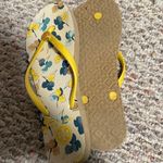 Tory Burch  Floral Flip Flops Yellow Floral Slim Strap- Size 8 Photo 3