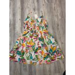 Easel Los Angeles Floral Print Wrap V Neck Smocked Back Mini Dress L White Size L Photo 2