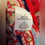 Patrons of Peace Anthropologie Vermont Long Sleeve Floral Paisley Small Red Pink Photo 4