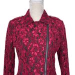 White House | Black Market Lace Moto Biker Jacket Women’s Size S Photo 3