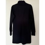 Athleta  Cozy Karma Black Asymmetrical Zip Sweatshirt Plush Yoga Sporty Dress XS Photo 2