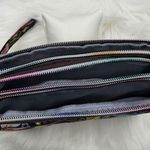 Floral Print Small Purse or Makeup Cosmetic Wristlet 3 Black Photo 1