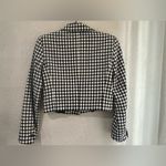 ZARA  BLACK SINGLE BREASTED LAPEL COLLAR GINGHAM CROPPED BLAZER SIZE Med Photo 8