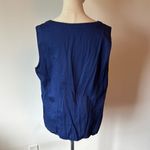 Van Heusen Sleeveless Blue Relaxed Tank Top Photo 3