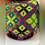 HANDMADE AUTHENTIC WAYUU COLUMBIAN BUCKET BAG Black Photo 6