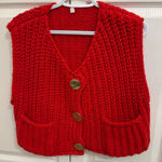 Red knit Sweater Size M Photo 0