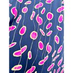 Diane Von Furstenberg  Chrissie Silk Blend Long Sleeve A-Line Dress Black/Pink S Photo 5