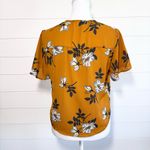 Urban Romantics Tie Front Burnt Orange Floral Top/ Blouse Size S Photo 2