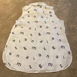 Chico's Chico’s Linen Sleeveless AMAZING Black Letters White Tunic Top Size LARGE Photo 5