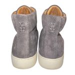 Frye Lena Zip Instep High Top Suede Comfort Casual Sneakers Dark Gray Size 8M Photo 4
