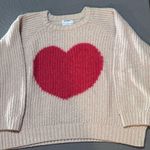 Old Navy Women's pink Sweater with Red Heart Sz XL Photo 0