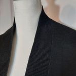 Gap  Black Knit Cotton Blend Open Ribbed Front Long Sleeve Cardigan Sweater Photo 5